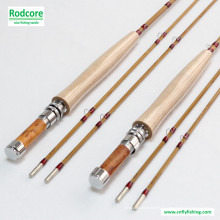 7ft6in mano de 4wt artesanal Tonkin bambú Fly Rod
